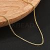 Brass Curb Chain Necklaces for Women NJEW-D302-50G-3
