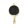 Brass Resin Shell Connector Charms KK-L239-067G-2