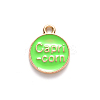 Alloy Enamel Pendants X-ENAM-S124-01B-06E-3