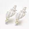 Spray Painted Alloy Stud Earring Findings PALLOY-T065-23D-1