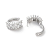Rack Plating Brass Clear Cubic Zirconia Hoop Earrings EJEW-S241-07P-2