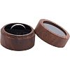 Walnut Wooden Engagement Ring Boxes CON-WH0072-87-1