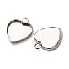 304 Stainless Steel Pendant Cabochon Settings STAS-D379-09A-P-2