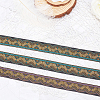 2Rolls 2 Colors Ethnic Style Embroidery Polyester Ribbons OCOR-GA0001-12-4