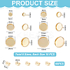 Flat Round 304 Stainless Steel Stud Earring Settings STAS-UN0062-60-3