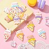 30Pcs 5 Styles Opaque Resin Imitation Animal Pizza Cabochons RESI-CJ0003-67-6