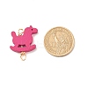 Spray Painted Wood Connector Charms PALLOY-JF01427-02-5