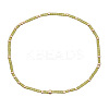Minimalist Glass Seed Beads & Brass Beads Stretch Bracelets for Women BC0195-19-1