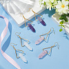 3 Pairs 3 Style Natural Mixed Gemstone Triangle with Bullet Dangle Earrings EJEW-AN0002-27-7