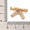 Rack Plating Brass Clear Cubic Zirconia Bowknot Connector Charms KK-H508-24KCG-3