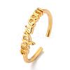 Constellation/Zodiac Sign Brass Cuff Rings RJEW-O042-06G-E-3