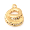 Brass Micro Pave Cubic Zirconia Charms KK-C117-12G-E-1