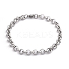 Tarnish Resistant 304 Stainless Steel Cable Chain Bracelets BJEW-I202-02B-4