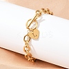 Golden 304 Stainless Steel Charm Bracelets NJEW-K284-01G-L-2