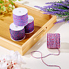 4 Rolls 4 Colors Cotton Braid Thread OCOR-TA0002-68B-5