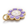 Brass Enamel Charms KK-O135-01D-3