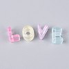 UV Plating Transparent Acrylic European Beads OACR-N160-22-3