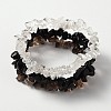 Multi-strand Gemstone Chips Stretch Bracelets X-BJEW-PH00610-03-2