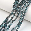 Electroplate Transparent Glass Beads Strands EGLA-A034-T4mm-P02-1