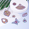 201 Stainless Steel Filigree Pendants STAS-FW0001-06-3