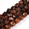 Dyed Natural Sesame Jasper Beads Strands G-T139-8mm-47L-4