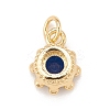 Brass Inlaid Clear Cubic Zirconia Charms KK-A161-34G-D-2