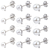 304 Stainless Steel Stud Earring Findings EJEW-SP0001-17L-7