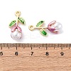 Alloy Enamel Pendants FIND-M060-22G-4