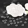 Transparent Glass Heart Cabochons GGLA-R021-10mm-5