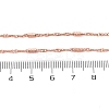 Brass Singapore Chains Necklaces for Women NJEW-D302-04RG-3