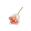 Glass Seed Beaded Tulip Pendants PALLOY-MZ01214-03-4