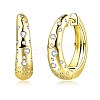 Brass Micro Pave Cubic Zirconia Hoop Earring EJEW-BB66970-8