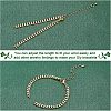 8Pcs Two Tone Handmade Brass Curb Chain Bracelet Makings KK-NB0002-63-5