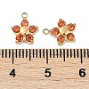 304 Stainless Steel Micro Pave Cubic Zirconia Pendants STAS-I325-021G-3