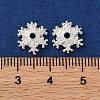 Brass Micro Pave Clear Cubic Zirconia Bead Caps KK-K378-48B-S-2