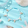 Dyed Natural White Jade Braided Bead Bracelets BJEW-JB10358-01-2