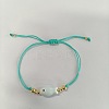 Braided Porcelain Fish Charm Adjustable Bracelets LS-JI6734-8-1