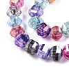 Transparent Electroplate Glass Beads Strands X-EGLA-N006-078I-3