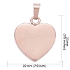 Ion Plating(IP) Fashionable 304 Stainless Steel Stamping Blank Tag Pendants LS-STAS-J002B-01RG-3