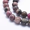 Natural Rhodonite Beads Strands G-G717-12mm-3