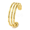 Ion Plating(IP) 304 Stainless Steel Cuff Bangles for Women BJEW-B104-19G-1
