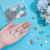 8 Styles Stainless Steel Brooch Findings STAS-PH0006-97-3