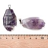 Natural Amethyst Carved Pendants G-K369-01P-06-3