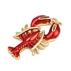 Brass Red Enamel Pendants KK-C116-03A-G-2
