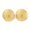 Ion Plating(IP) Flat Round 304 Stainless Steel Stud Earrings for Women EJEW-G400-34G-2