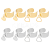 8Pcs 4 Style 304 Stainless Steel Open Cuff Finger Rings RJEW-UN00003-1