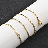 Brass Link Chain Necklaces for Women NJEW-D302-30G-3