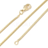 1.5mm Rack Plating Brass Snake Chain Necklaces for Women Men MAK-L044-13G-4