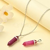 2Pcs Natural Agate Dyed Double Terminated Pointed Pendants G-YW0002-05E-6
