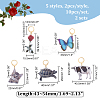 Animal & Rose Opaque Acrylic Pendant Stitch Markers HJEW-AB00358-2